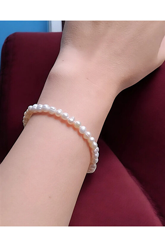 İnci Beyaz İnci Bileklik 67 mm