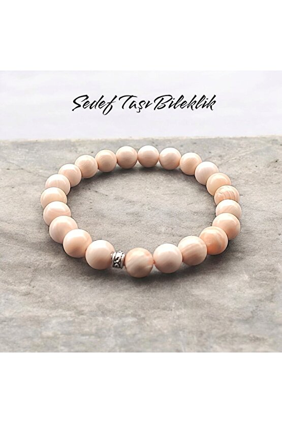 Doğal Taş  Sedef Taşı Bileklik ileklik 8 mm