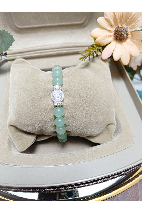 Doğal Taş Bileklik Yeşil Aventurin&necef Taşı