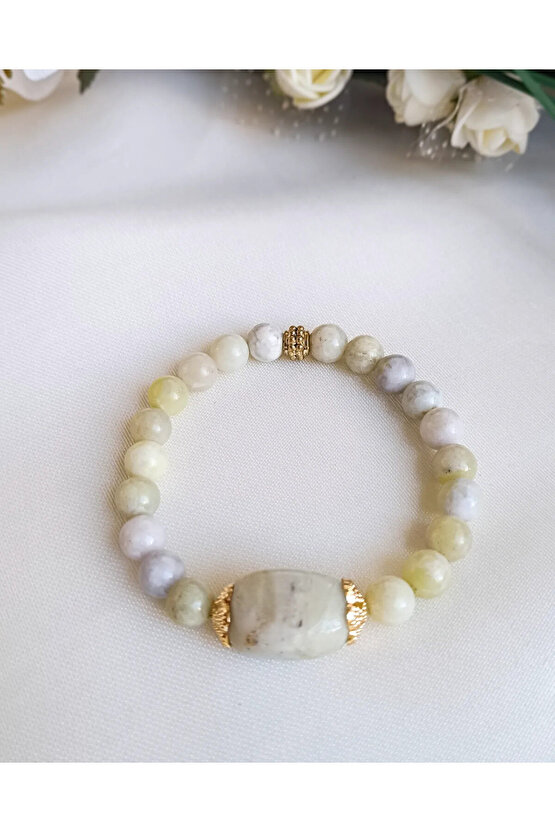 Doğal Taş Bileklik Zebercet Taşı