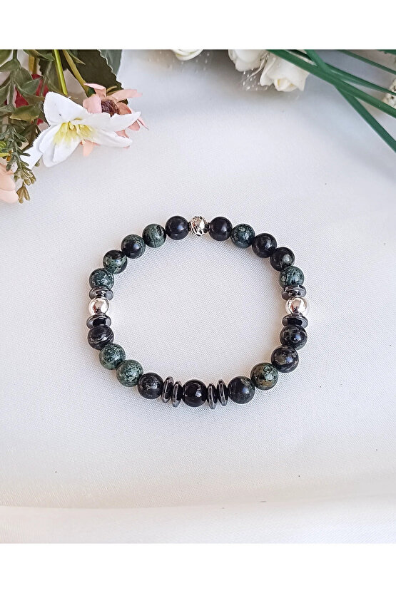 Doğal Taş Bileklik Serpentin Taşı