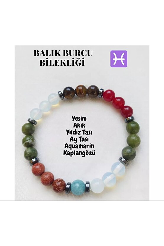 Balık Burcu Doğaltaş Bileklik