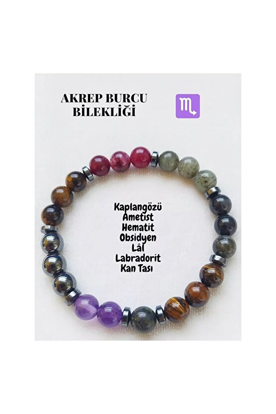 Akrep Burcu Doğaltaş Bileklik