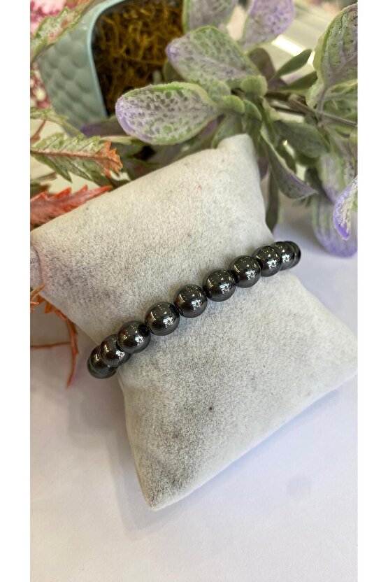 Doğal Hematit Taşı Bileklik 8mm – Güç, Denge ve Şıklık Bir Arada