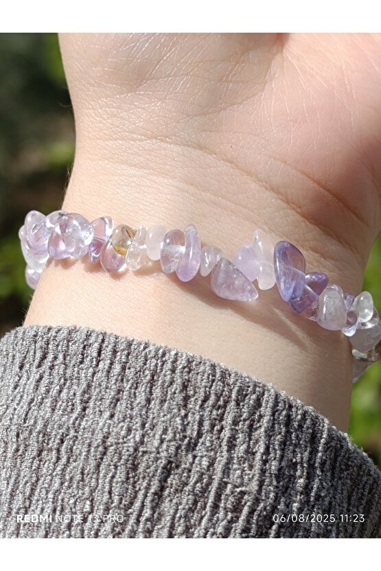 Ametrin Kırık Doğaltaş Kadın Bileklik