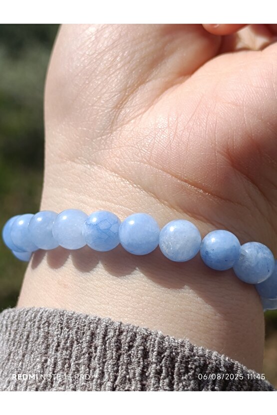 Mavi Kuvars Doğaltaş Kadın ve Erkek Bileklik