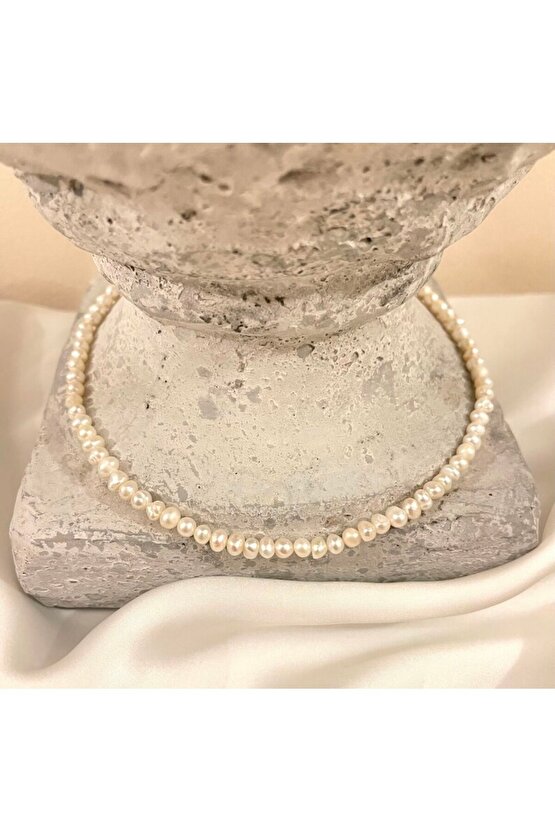 Sertifikalı A kalite 4-5mm Gerçek İnci Zarif Kolye