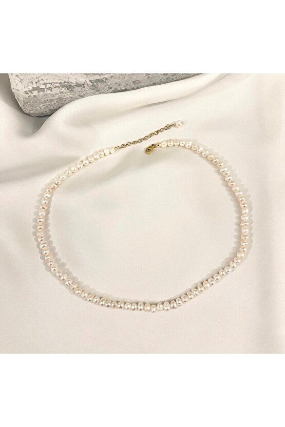 Sertifikalı A kalite 4-5mm Gerçek İnci Zarif Kolye