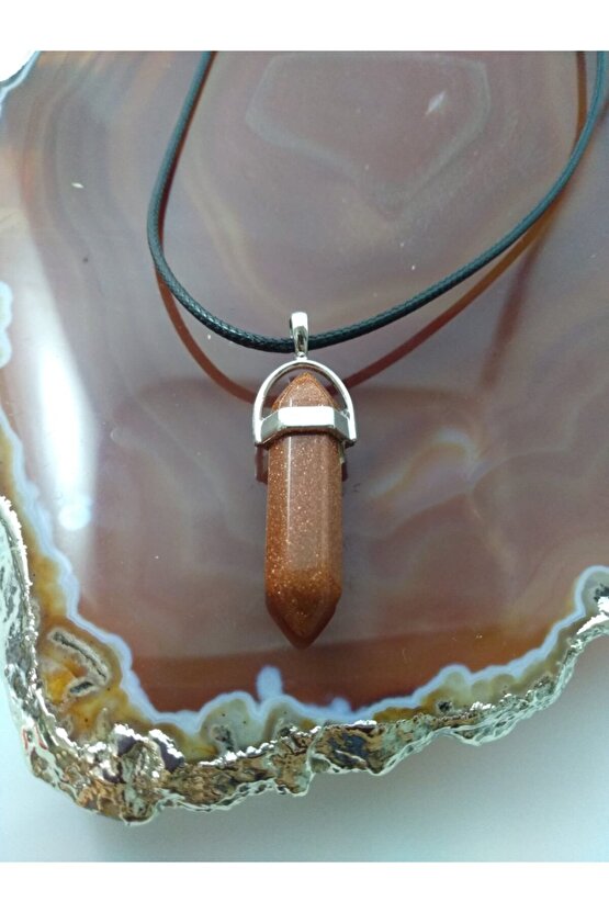 Yıldız Taşı Kolye Çivi Şeklinde Doğaltaş Kolye