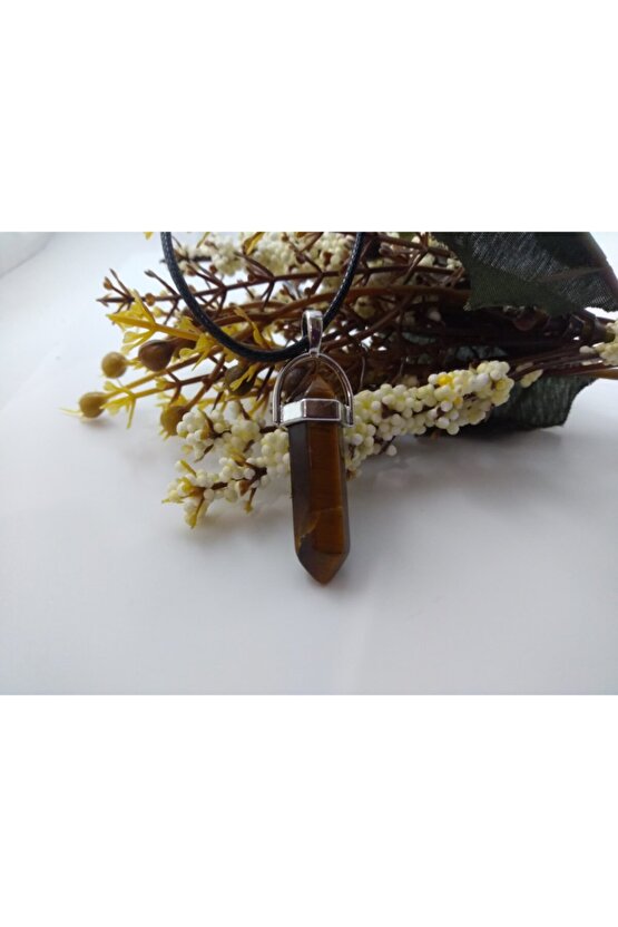 Kaplangözü Taşı Kolye Çivi Şeklinde Doğaltaş Kolye