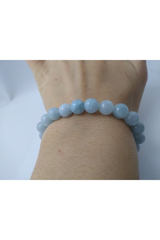 Akuamarin Taşı Bileklik  Doğaltaş Unisex Bileklik