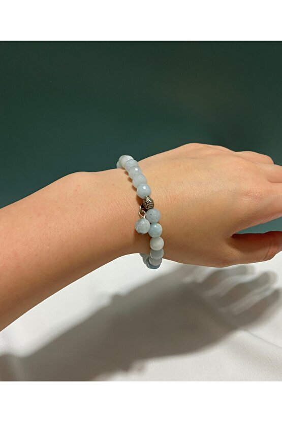 Akuamarin Doğal Taş Bileklik