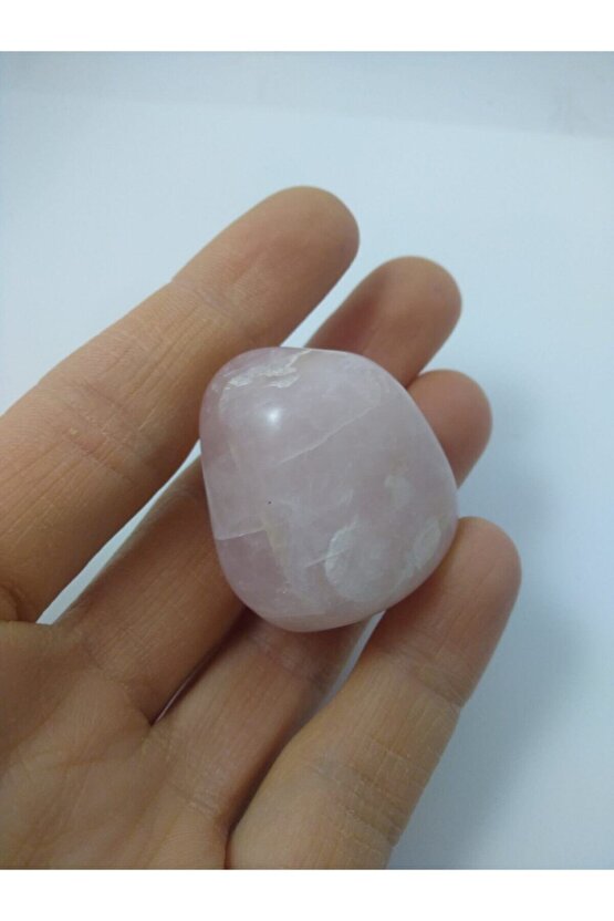 Pembe Kuvars Taşı Biblo Ham Doğaltaş Biblo (35-40 Gr)