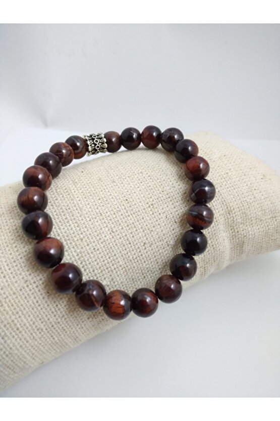 Kızıl Kaplangözü Taşı Bileklik Doğaltaş Unisex Bileklik