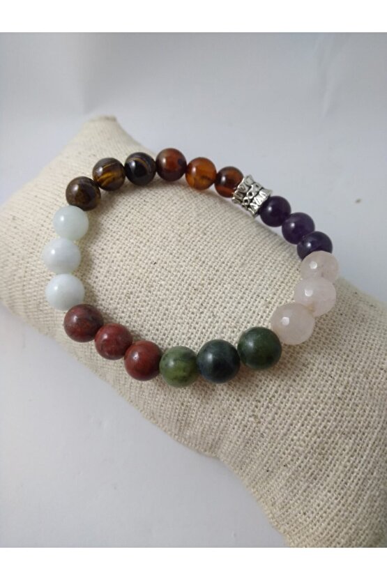 Unisex Çakra Taşı Bileklik  Doğaltaş  Bileklik