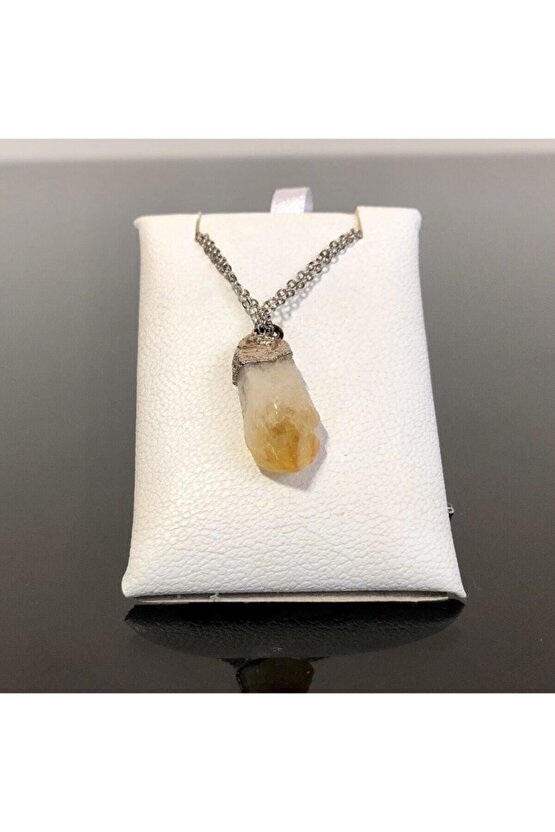 Sitrin Kadın Kolye Bolluk Bereket Şans Gerginlik Ve Stres Taşı