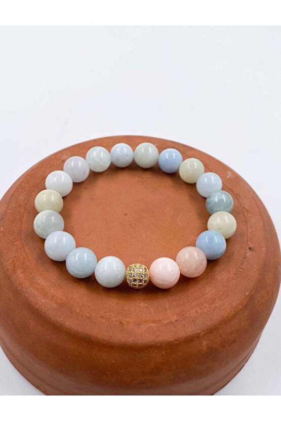 Morganit Bileklik 8 mm