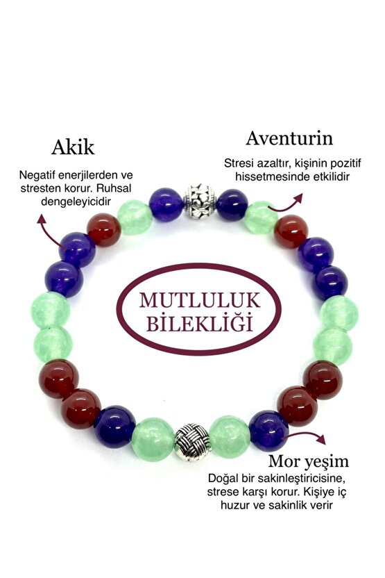 Unisex Doğaltaş Mutluluk Bilekliği