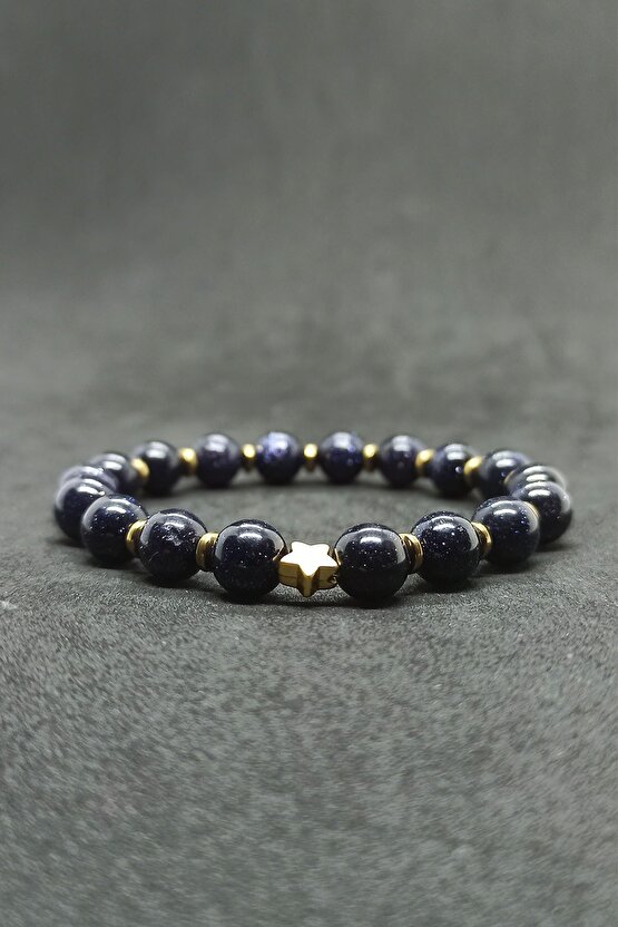 Yıldız Taşı Hematit Doğal Taş Kadın Bileklik Prof