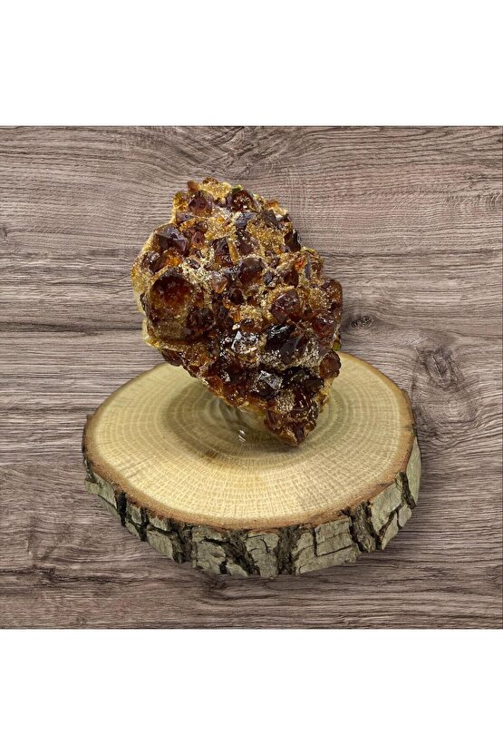 SİTRİN JEOT Ham Doğal Taş Mineral (sertifikalı)(para taşı)(Bereket taşı