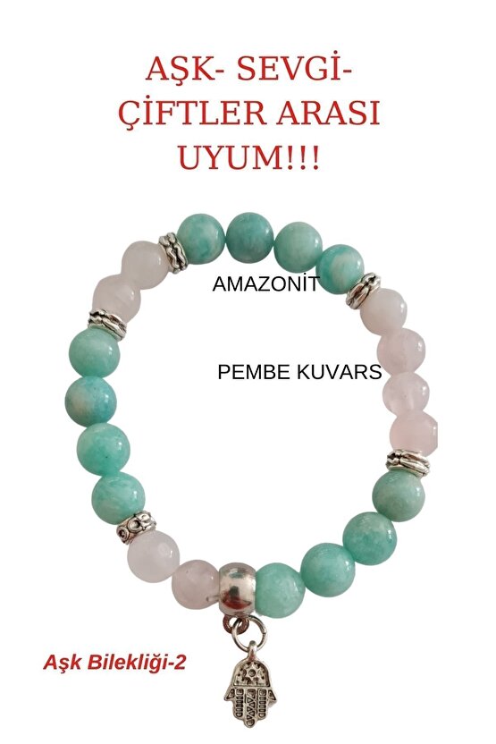 Aşk Ve Şans Mıknatısı Bileklik, Aşk, Sevgi Ve Çiftler Arası Uyum Çeken Doğal Taş Bileklik