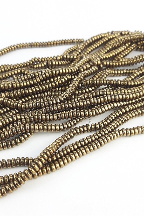 Rondel Mix Hematit Doğal Taş 2 X 4 Mm 1 Dizi Helsinki