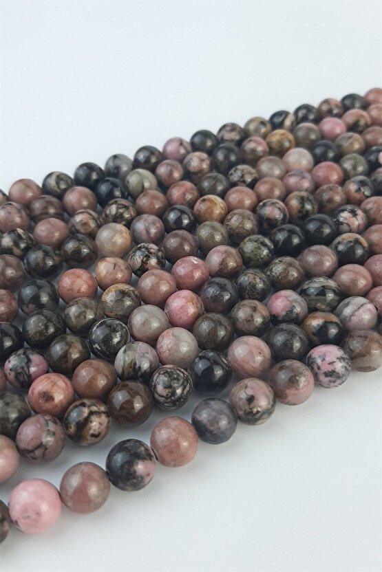 Rodonit Doğal Taş 8 Mm 1 Dizi Helsinki