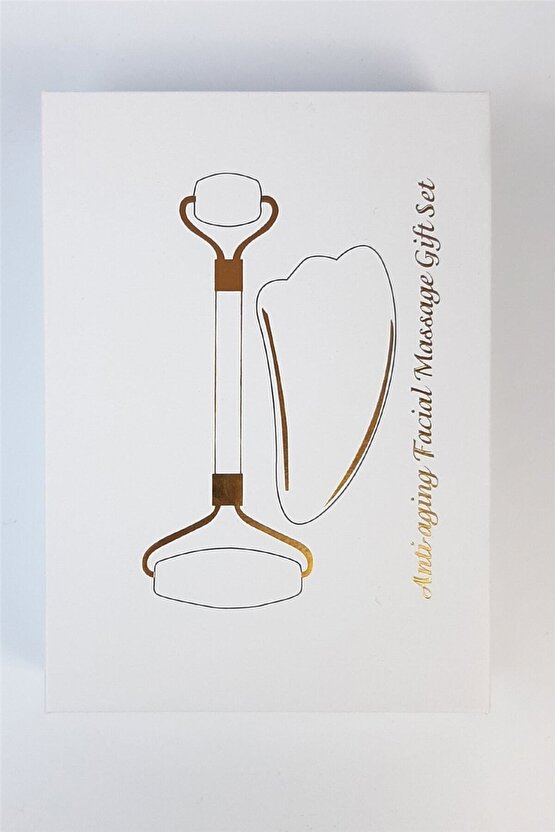 Yeşim Taşı Özel Kutulu Çift Taraflı Doğal Taş Masaj Aleti Roller