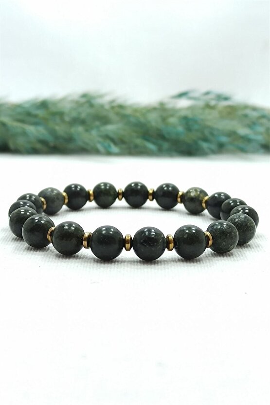 Yılan Taşı(serpantin) Hematit Doğal Taş Kadın Bileklik Rio