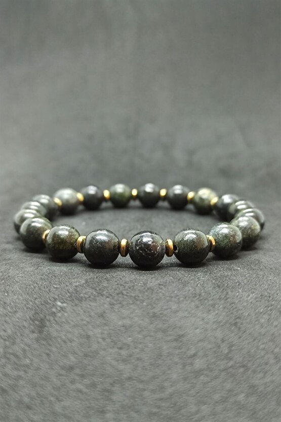 Yılan Taşı(serpantin) Hematit Doğal Taş Kadın Bileklik Rio