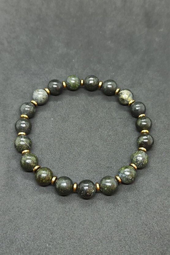 Yılan Taşı(serpantin) Hematit Doğal Taş Kadın Bileklik Rio