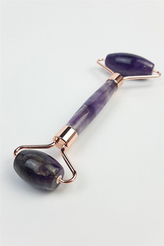 Ametist Çift Taraflı Doğal Taş Roller Masaj Aleti Helsinki