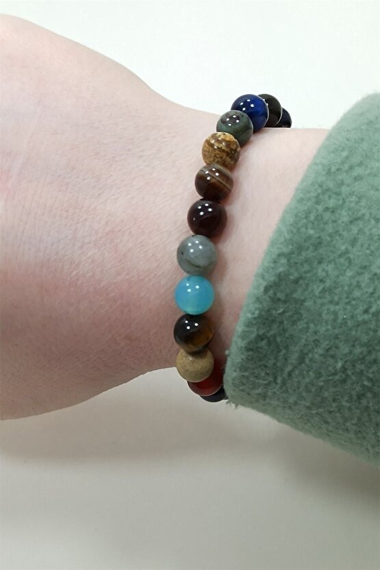 Gezegen Bileklik Güneş Sistemi Doğal Taş Gezegenler Doğal Taş Bileklik