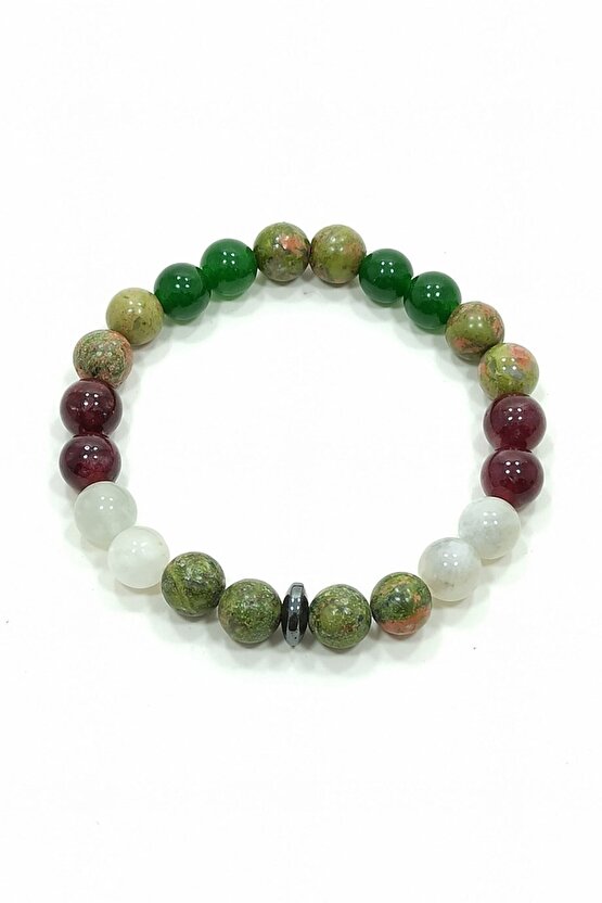 Anne Bilekliği Unakit Aytaşı Lal Yeşim Doğal Taş Bileklik Moskova