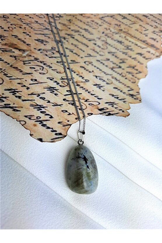 Kadın Doğal Taş Kolye, Labradorit Kolye, Labradorit Doğal Taş Kolye