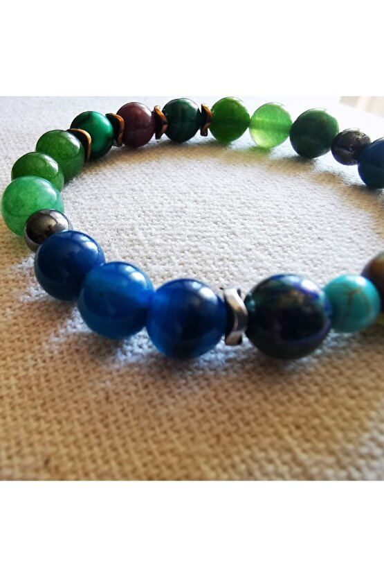 Boğa Burcu  Doğaltaş Bilekliği