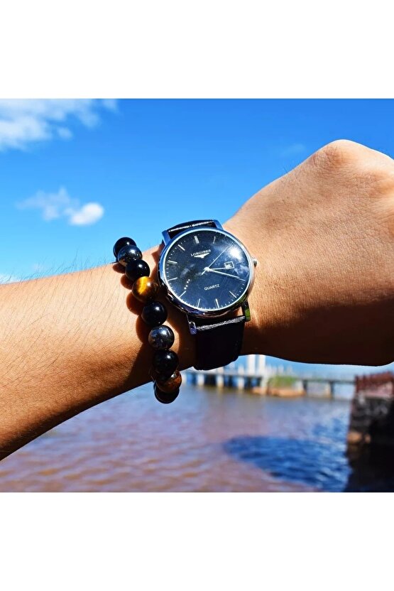 Güç Enerji Ve Başarı Doğaltaş Bilekliği