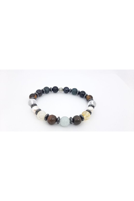 Antalya Ikizler Burcu Erkek Bileklik Doğal Taş Burç Bilekliği