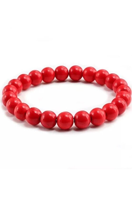 Kırmızı Mercan Doğaltaş Bileklik