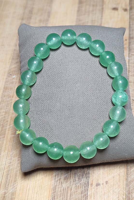 Yeşil Akik Yaşı Bileklik 8 Mm