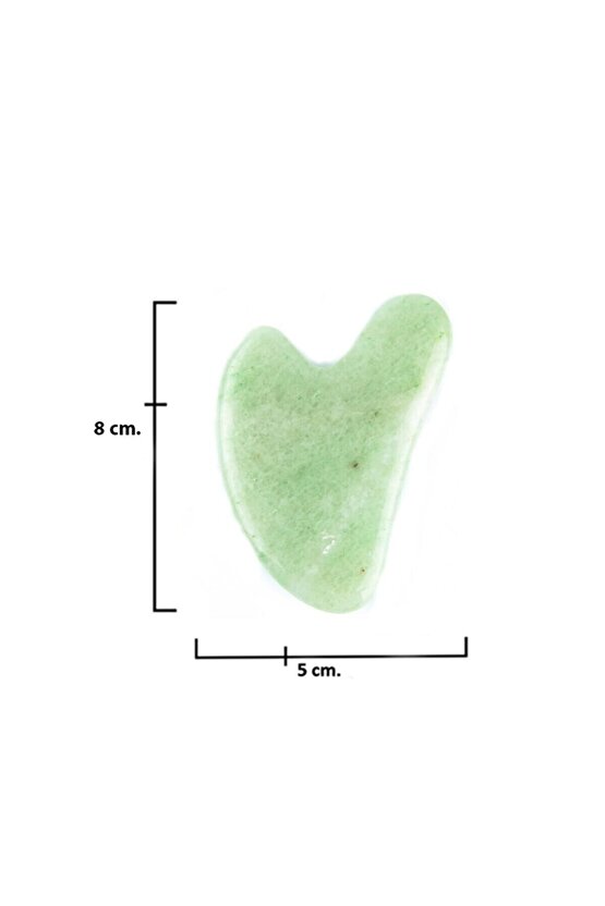 Aventurin Kalpli Doğal Taş Gua Sha Yüz Ve Vücut Masaj Aleti