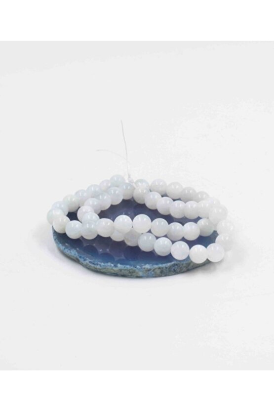 Sertifikalı Gerçek Ay Taşı Dizi Doğaltaş 8 Mm