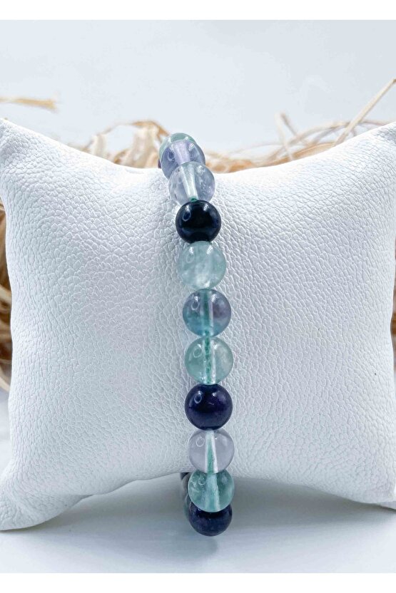 Florit Doğal Taş Bileklik 8 Mm