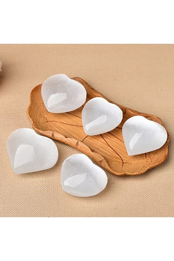 Doğal Kalp Kesim Selenit