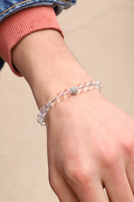 Kristal Kuvars Doğal Taşlı Bileklik