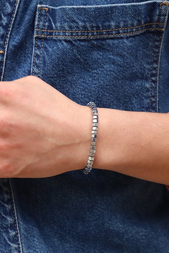 Hematit Doğal Taşlı Bileklik