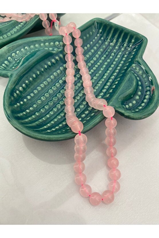 Pembe Kuvars Doğal Taş Dizi (8 Mm) (sertifikalı)