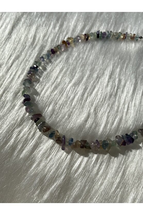 Florit Kırıktaş Doğal Taş Kolye