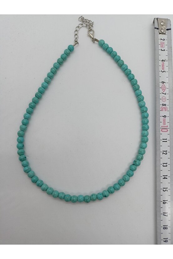 Turkuaz (firuze) Taşı Kolye  Doğaltaş Kolye