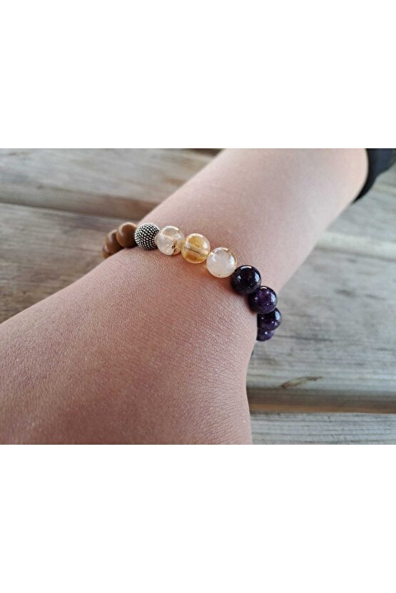 Aslan Burcu Unisex Doğaltaş Bileklik